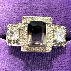 Ring Bomb Party RBP Midnight Ombré Crystal Queen of Hearts Sz6 EUC